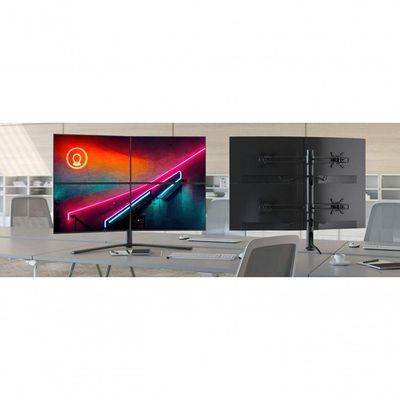 Suporte De Mesa Para 4 Monitores Até 24 Octoo Clipway-4 Preto