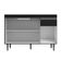 Balcão De Pia Tatiane 120 Cm E Armário Cozinha Kit Alice Ambiente Preto Fosco - Ajl