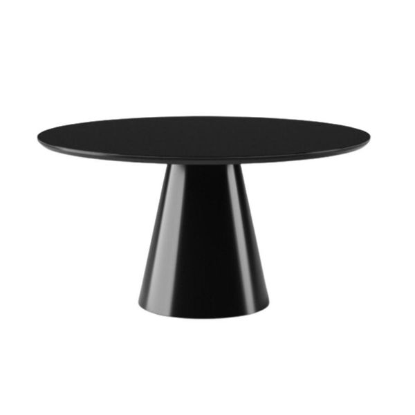 Mesa De Jantar Cone Redonda 80 Cm Laqueada Cores Preto Mesa De Jantar Cone Redonda 80 Cm Laqueada Cores Preto