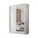 Guarda-Roupa Solteiro com Espelho Riva Flex 2 Portas 4 Gavetas Branco e Amêndola