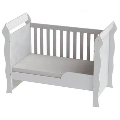 Berço Americano Mirelle E Cômoda Infantil Selena Branco Brilho Com Colchão Gazin - Carolina