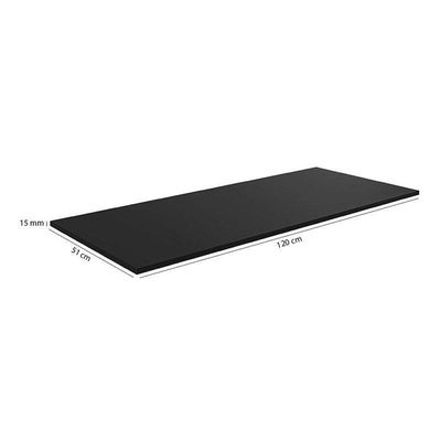 Balcão De Cozinha Andréia Com Tampo 120 Cm Preto Fosco - Ajl