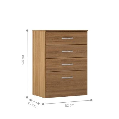 Comoda Moderna 4 Gavetas Astra Amendola