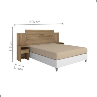 Conjunto Quarto De Casal Completo Ferrara Amendola Off-white