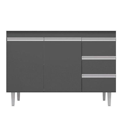 Balcão De Pia Ambiente Andréia 100 Cm Cinza Fosco – Ajl