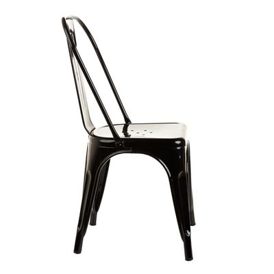 Cadeira De Design Linha Tolix Metal Preto