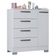 Cômoda 868 4 Gavetas E 1 Porta Branco Brilho - Poquema