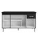 Balcão De Cozinha Gabriela Com Tampo 150 Cm Preto Fosco - Ajl