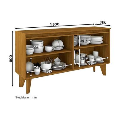 Buffet Ambar 4 Portas Nature Off White ? Henn