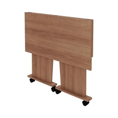 Mesa com rodizio para Escritório Home Office ME4117 MDP Amendoa - Gran Belo