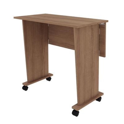 Mesa com rodizio para Escritório Home Office ME4117 MDP Amendoa - Gran Belo