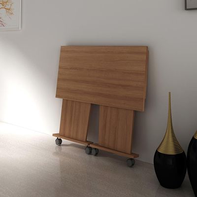 Mesa com rodizio para Escritório Home Office ME4117 MDP Amendoa - Gran Belo