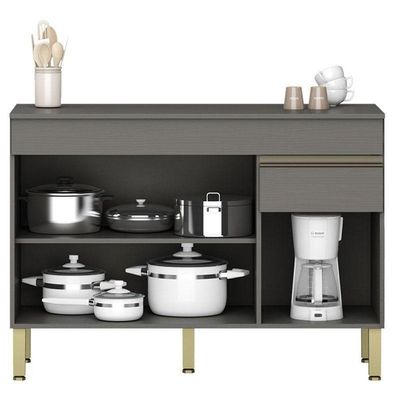 Balcão De Pia Line 120 Cm Com Tampo Gris - Kits Paraná