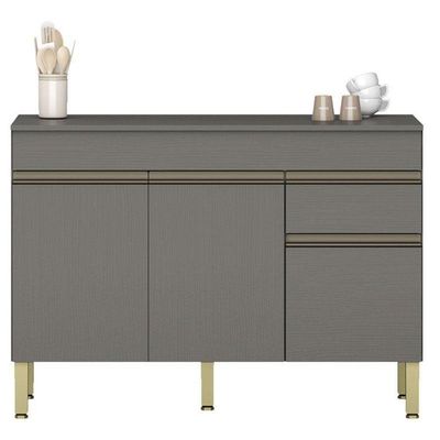 Balcão De Pia Line 120 Cm Com Tampo Gris - Kits Paraná