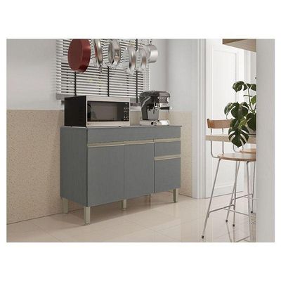 Balcão De Pia Line 120 Cm Com Tampo Gris - Kits Paraná