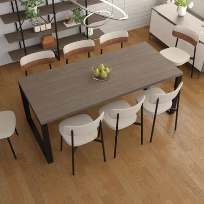 Mesa De Jantar Queens 200x90x77cm Qemj9200 Terracota - Est.preta Terracota/est.preta