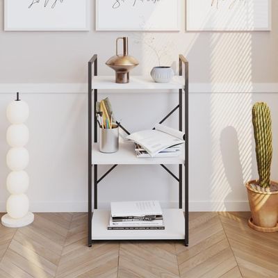 Estante C/03 Prateleiras 84x45x33cm Yon Branco Tx/est.preta Branco Tx/est.preta