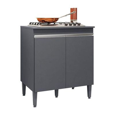 Balcão Cooktop Ambiente Andréia Cinza Fosco - Ajl