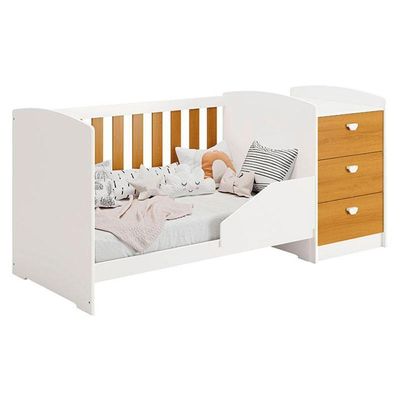 Berço Multifuncional Atlanta Branco Acetinado Savana - Reller