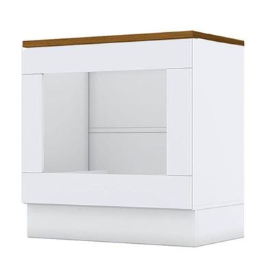 Balcão Forno De Embutir Nova York Branco Com Tampo Nature – Henn