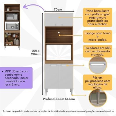 Paneleiro Torre Quente p/ Forno e Microondas Multimóveis