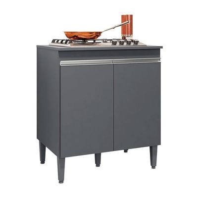 Balcão De Cozinha 2 Portas Cambrigde Cinza Fosco