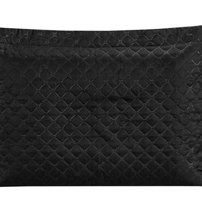 Porta Travesseiro Com Debrum Requinte Liso 01 Peça - design em cor Preto