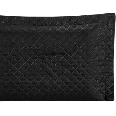 Porta Travesseiro Com Debrum Requinte Liso 01 Peça - design em cor Preto