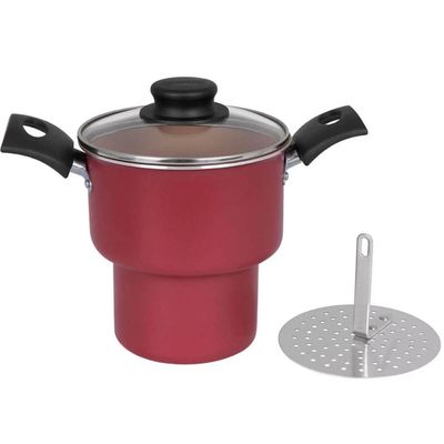 Cuscuzeira Alumínio Antiaderente Starflon 1,9 Litros 14cm Turim Tramontina Vermelho