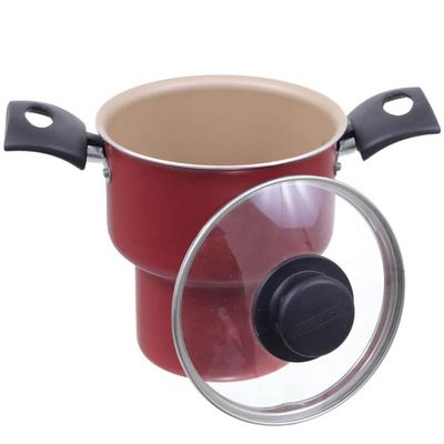 Cuscuzeira Alumínio Antiaderente Starflon 1,9 Litros 14cm Turim Tramontina Vermelho