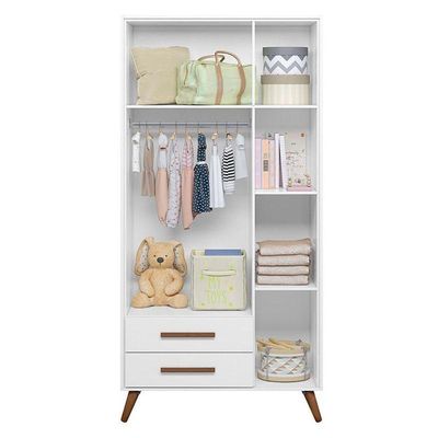 Guarda Roupa Infantil Q Encanto Retrô 3830 Branco Acetinado – Qmovi