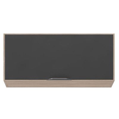 Armário Aéreo Para Cozinha Firenze 1 Porta Avena Grafito - Demóbile
