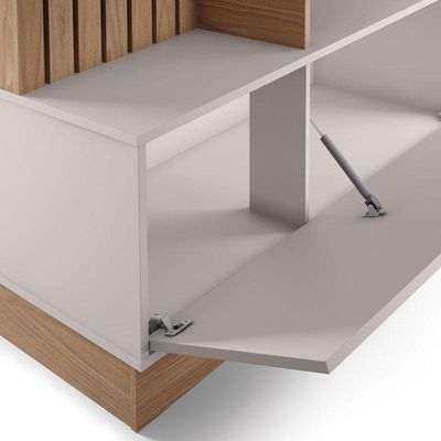 Estante Home Theater Ambiente Maceió Freijó Off White – Colibri
