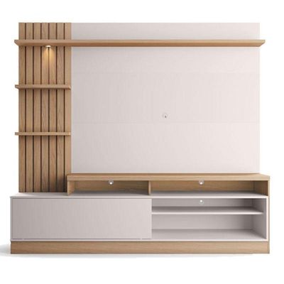 Estante Home Theater Ambiente Maceió Freijó Off White – Colibri
