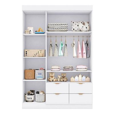 Guarda Roupa Infantil Ambiente Ayla 3 Portas Branco Acetinado - Phoenix