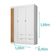 Guarda Roupa Infantil Ambiente Ayla 3 Portas Branco Acetinado - Phoenix