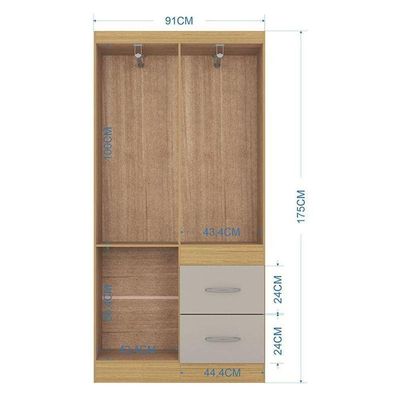 Guarda Roupa Solteiro Milão 4 Portas Damasco Off White – Poquema