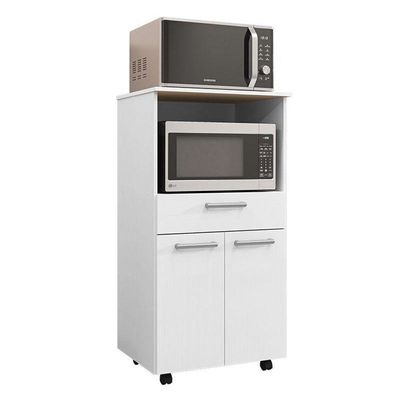 Balcão Multiuso Ambiente Duetto Duplo Forno Branco Supremo - Kits Paraná