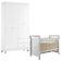 Berço Americano Mirelle E Guarda Roupa Ternura Baby 4 Portas Branco Brilho - Incorplac