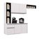 Cozinha Suspensa Com Balcão Mel 163 Cm Branco Preto – Poquema