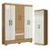 Guarda Roupa Casal Coimbra 2005138 E Armário Multiuso New 2000192 Atacama Off White - Aramóveis