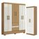 Guarda Roupa Casal Coimbra 2005138 E Armário Multiuso 2000191 Atacama Off White - Aramóveis