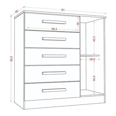 Cômoda Sapateira Milão 2014145 E Armário Multiuso 2000191 Atacama Off White - Aramóveis