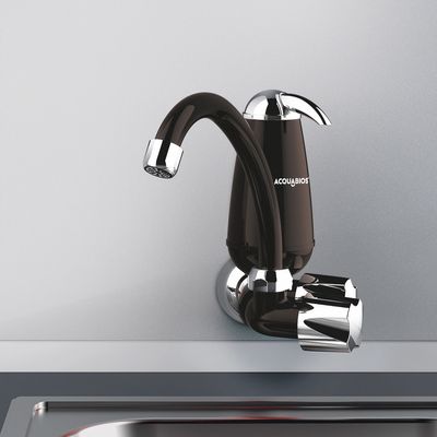 Torneira Móvel Acquabios E05 com Filtro Preta e Cromada