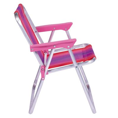 Cadeira Infantil Alta Alumínio Rosa