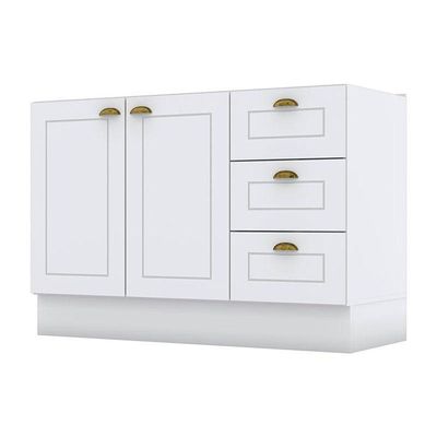 Balcão De Pia 120 Cm Americana Branco Hp – Henn