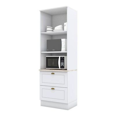 Torre Quente 2 Fornos Nova York Branco Com Tampo Calcare – Henn