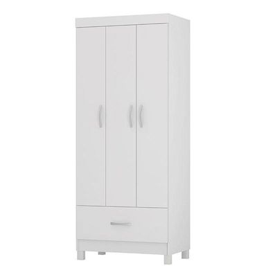 Cômoda Astral E Guarda Roupa Solteiro Prince Branco - Demóbile