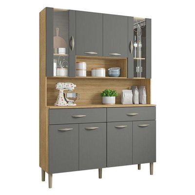 Kit Cozinha Ambiente Golden 8 Portas Freijó Gris - Kits Paraná