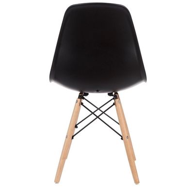 Kit 5 Cadeiras Charles Eames Preta para Sala de Jantar e Decoração
